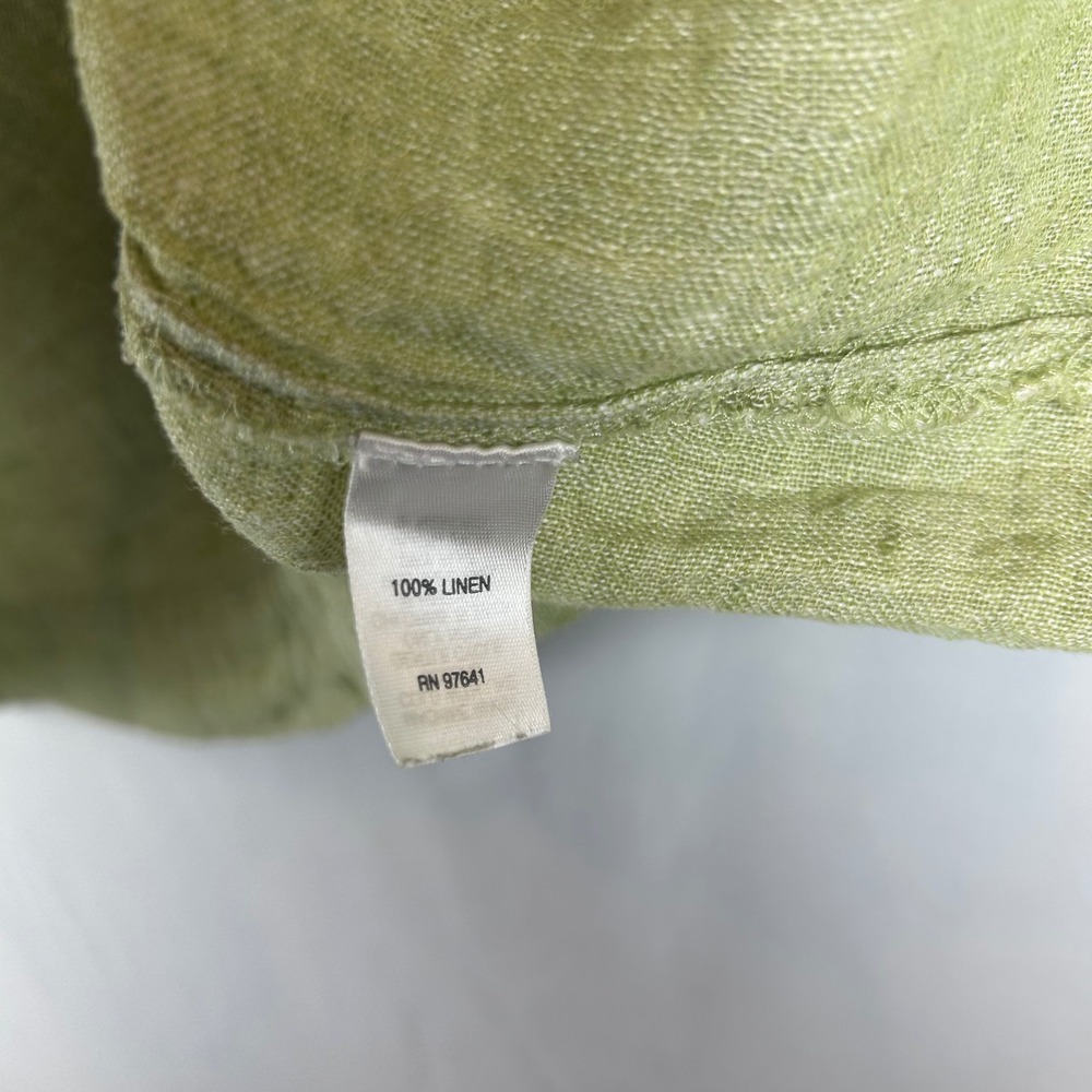 Pure Jill J Jill Womens Small Green 100% Linen Tunic Top V-Neck Coastal Grandma - Picture 4 of 8
